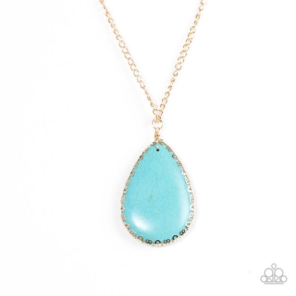 Stone Magnificence Blue Necklace Set - Picture 3 of 3